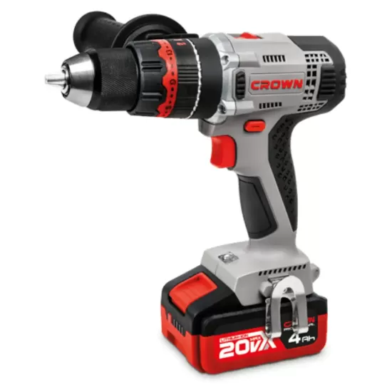 Crown CT21075HMX-4 20V 4Ah Akülü Darbeli Matkap