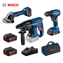 Bosch GBH+GSR+GWS+2X4A+GAL 18V-40+RAFBAG Profesyonel Set