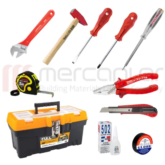 Ev Tipi Temel Tamir Seti – İzeltaş Ağırlıklı Takım Seti