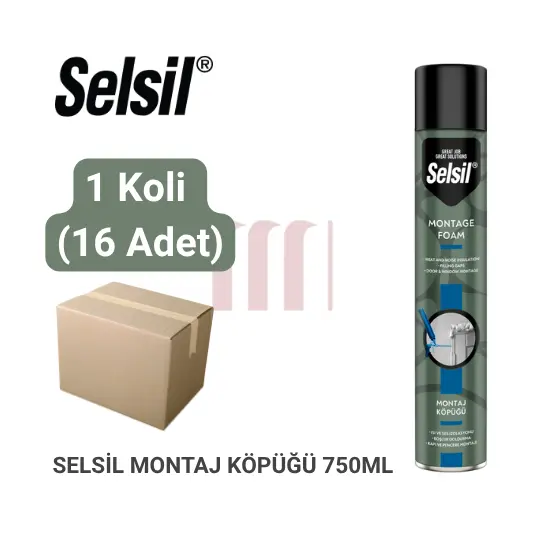 Selsil 750 ml Montaj Köpüğü – 1 Koli (16 Adet)