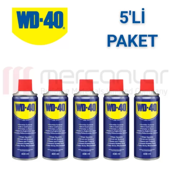 WD-40 400 ml Yağlayıcı ve Pas Sökücü Sprey 5’li Paket